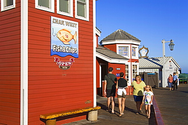 Store on Stearns Wharf, Santa Barbara Harbor, California, United States of America, North America