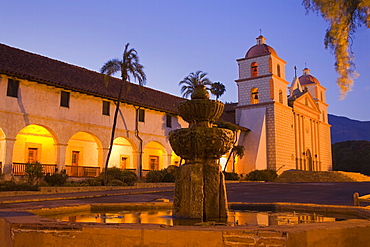 Fountain, Old Mission Santa Barbara, Santa Barbara, California, United States of America, North America