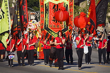 Golden Dragon Parade, Chinese New Year Festival, Chinatown, Los Angeles, California, United States of America, North America