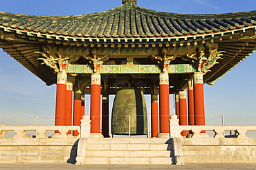 Korean Friendship Bell in Fort MacArthur Park, San Pedro, Los Angeles, California, United States of America, North America