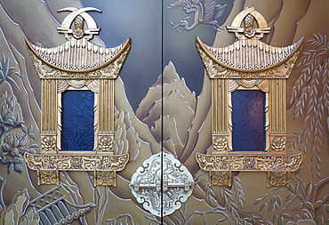 Door detail of Grauman's Chinese Theater, Hollywood Boulevard, Hollywood, California, United States of America, North America