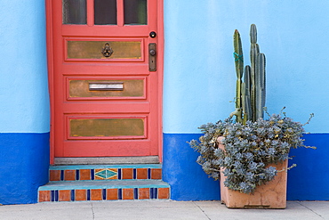 House detail, El Presidio Historic District, Tucson, Arizona, United States of America, North America