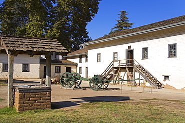 West Yard at Sutter's Fort State Historic Park, Sacramento, California, United States of America, North America