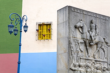 Monument  to General Don Jose De Martin on El Caminito street, La Boca District, Buenos Aires, Argentina, South America