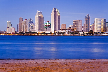 San Diego skyline viewed from Coronado Island, San Diego, California, United States of America, North America