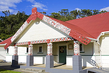 Te Poho o Rawiri Marae Meeting House, Gisborne, Eastland District, North Island, New Zealand, Pacific