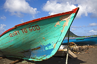 Fishing boat, Prince Rupert Bay, Portsmouth, Dominica, Lesser Antilles, Windward Islands, West Indies, Caribbean, Central America