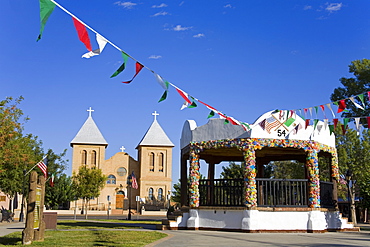 Bandstand in Old Mesilla village, Las Cruces, New Mexico, United States of America, North America