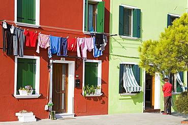 Corte Novello on Burano Island, Venice, Veneto, Italy, Europe