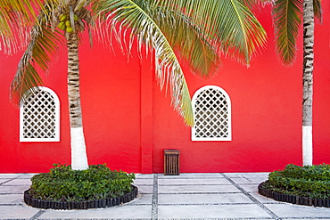 Architectural detail in Costa Maya port, Quintana Roo, Mexico, North America