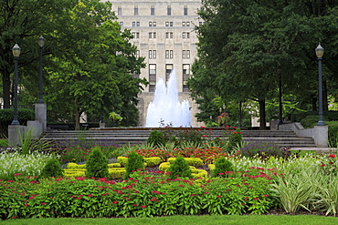 Fountain in Linn Park, Birmingham, Alabama, United States of America, North America 