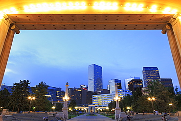 Civic Center Park and skyline, Denver, Colorado, United States of America, North America 