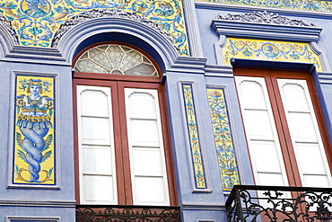 Tilework on Nicolas Estevanez Street, Santa Cruz de Tenerife, Tenerife Island, Canary Islands, Spain, Europe, Europe