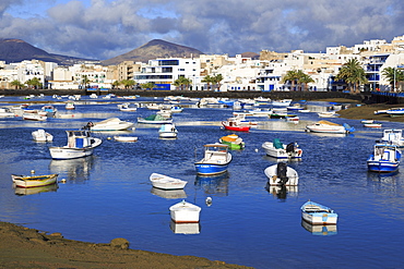 Fishing boats in Charco de San Gines, Arrecife, Lanzarote Island, Canary Islands, Spain, Atlantic, Europe