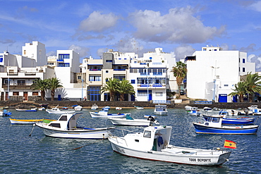 Boats in Charco de San Gines, Arrecife, Lanzarote Island, Canary Islands, Spain, Atlantic, Europe