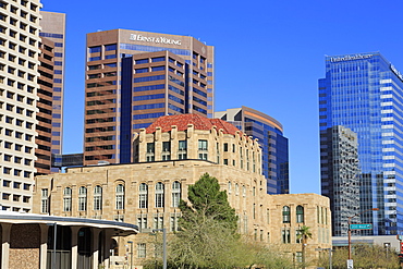 Old City Hall in Cesar Chavez Plaza, Phoenix, Arizona, United States of America, North America