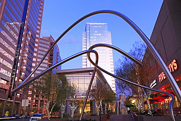 Sculpture at CityScape complex, Phoenix, Arizona, United States of America, North America