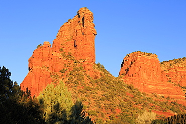 Rock formations in Oak Creek Village, Sedona, Arizona, United States of America, North America 