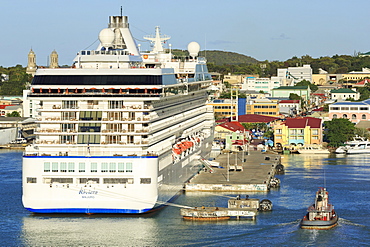 Cruise ship in St. John's Harbour, Antigua, Antigua and Barbuda, Leeward Islands, West Indies, Caribbean, Central America