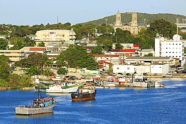 Waterfront in St. John's, Antigua, Antigua and Barbuda, Leeward Islands, West Indies, Caribbean, Central America