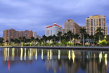 Skyline of West Palm Beach, Florida, United States of America, North America