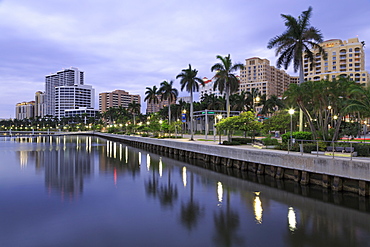 Skyline of West Palm Beach, Florida, United States of America, North America