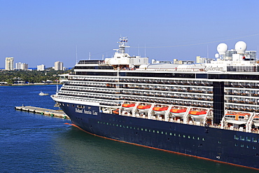 Holland America cruise ship in Port Everglades, Fort Lauderdale, Florida, United States of America, North America