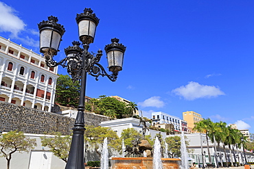 La Princesa Fountain in Old San Juan, Puerto Rico, Caribbean