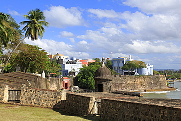 City Walls in Old San Juan, Puerto Rico, West Indies, Caribbean, Central America 