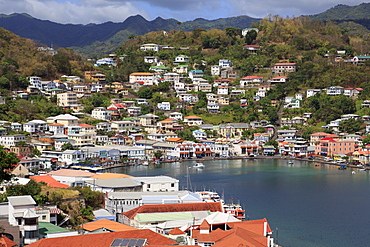 View of The Carenage from Fort George, St. Georges, Grenada, Windward Islands, West Indies, Caribbean, Central America 