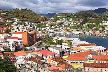 Downtown St. Georges, Grenada, Windward Islands, West Indies, Caribbean, Central America 