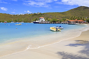 Beach in Cruz Bay, St. John, United States Virgin Islands, West Indies, Caribbean, Central America