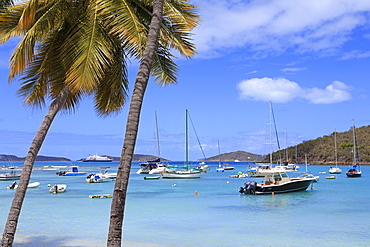 Boats in Cruz Bay, St. John, United States Virgin Islands, West Indies, Caribbean, Central America