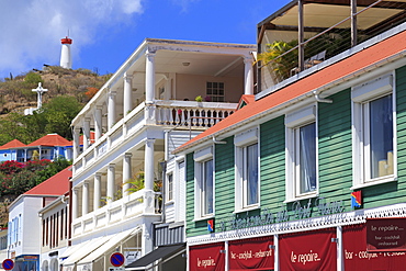 Republic Street in Gustavia, St. Barthelemy (St. Barts), Leeward Islands, West Indies, Caribbean, Central America