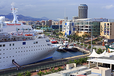 Cruise ship in Santa Catalina Port, Las Palmas City, Gran Canaria Island, Canary Islands, Spain, Atlantic, Europe