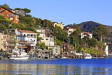 Waterfront homes in Tiburon, Marin County, California, United States of America, North America