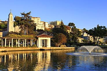 Our Lady of Lourdes Church on Lake Merritt, Oakland, California, United States of America, North America