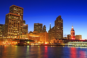 Financial District and Ferry Building, Embarcadero District, San Francisco, California, United States of America, North America 