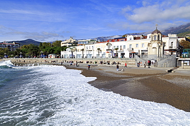 Waterfront in Yalta, Crimea, Ukraine, Europe 