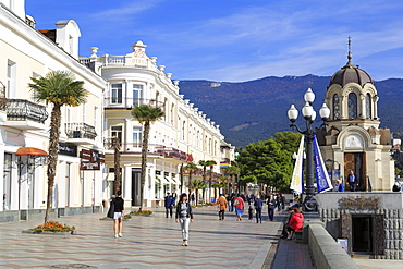 Seafront in Yalta, Crimea, Ukraine, Europe