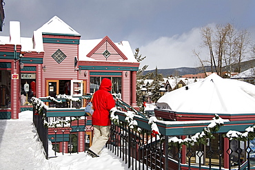 Stores in downtown Breckenridge, Rocky Mountains, Colorado, United States of America, North America