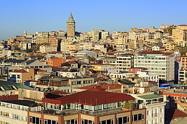 Galata Tower, Beyoglu District, Istanbul, Turkey, Europe