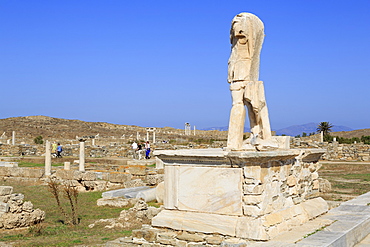 Delos archaeological ruins, UNESCO World Heritage Site, Delos, Cyclades, Greek Islands, Greece, Europe