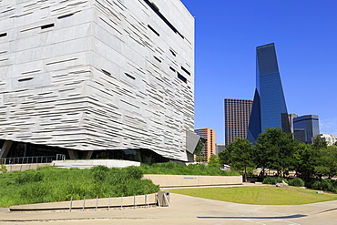 Perot Museum and Fountain Place Tower, Dallas, Texas, United States of America, North America