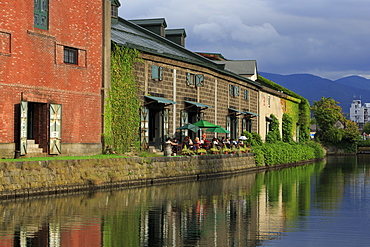 Canal, Otaru City, Hokkaido Prefecture, Japan, Asia