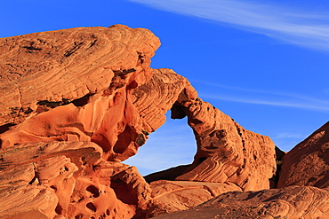 Natural Arch, Valley of Fire State Park, Overton, Nevada, United States of America, North America