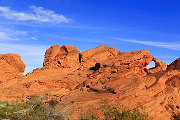 Natural Arch, Valley of Fire State Park, Overton, Nevada, United States of America, North America