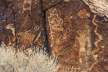 Petroglyphs, Parowan Gap, Iron County, Utah, United States of America, North America