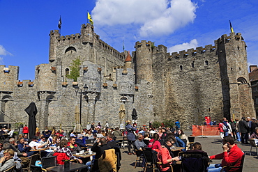 Gravensteen Castle, Ghent, East Flanders, Belgium, Europe