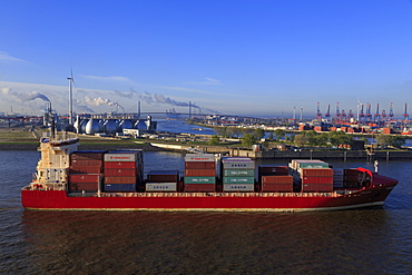 Container ship, Hamburg, Germany, Europe